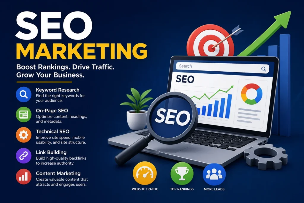 SEO Marketing: A Complete Guide to Improving Search Rankings and Growing Organic Traffic